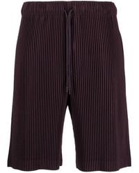 Homme Plissé Issey Miyake - Shorts Color Pleats con coulisse - Lyst