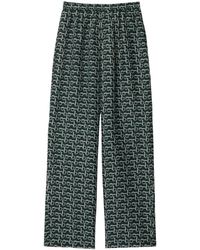Burberry - B Zipper-print Silk Trousers - Lyst