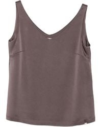 Herno - V-Neck Silk Top - Lyst