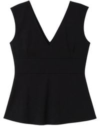 Max Mara - Top Con Cuello En V - Lyst