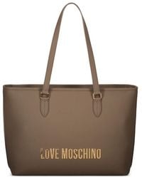 Love Moschino - Logo-Plaque Tote Bag - Lyst