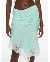 Christopher Esber - Incline Lace-Trimmed Gathered Midi Skirt - Lyst