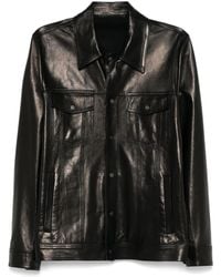 Salvatore Santoro - Leather Shirt Jacket - Lyst