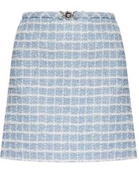 Versace - Tweed Mini Skirt - Lyst