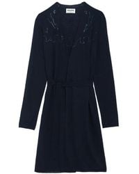Zadig & Voltaire - Daffy Rhinestone-Embellished Belted Cardigan - Lyst