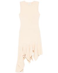 Sandro - Asymmetric Ruffled Knitted Mini Dress - Lyst
