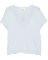MAISON 123 - V-Neck T-Shirt - Lyst