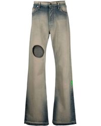 Off-White c/o Virgil Abloh - Jeans a gamba ampia con taglio Meteor - Lyst