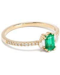Suzanne Kalan - 18Kt Emerald And Diamond Ring - Lyst
