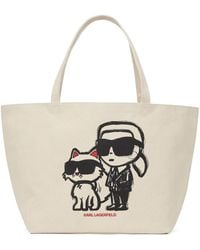 KARL LAGERFELD - Ikon Karl & Choupette Tote Bag - Lyst