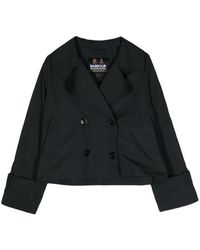 Barbour - Logo-plaque Double-breasted Jacket - Lyst