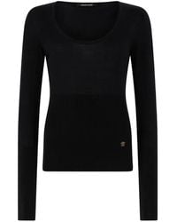 Roberto Cavalli - Scoop-Neck Ribbed-Knit Sweater - Lyst