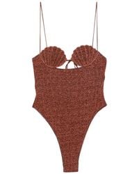 Oséree - Lumière Shell Cutout Swimsuit - Lyst
