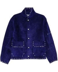 Bode - Veste En Daim À Détails De Clous - Lyst