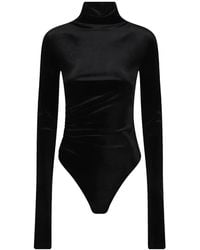 ANDAMANE - Ruched High-Neck Bodysuit - Lyst