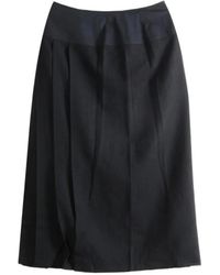 Yohji Yamamoto - Pleated Maxi Skirt - Lyst