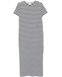 Closed - Striped-Pattern Short-Sleeve Midi Dress - Lyst