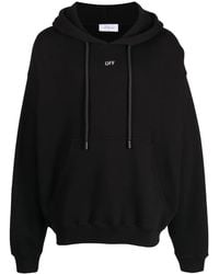 Off-White c/o Virgil Abloh - Noise Arrow Drawstring Hoodie - Lyst