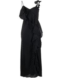 MSGM - Ruffled-trim Houndstooth-pattern Dress - Lyst