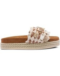 Mou - Braided-Strap Platform Sandals - Lyst