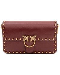 Pinko - Baby Love One Slouchy Studded Shoulder Bag - Lyst