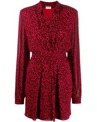 Saint Laurent - Jurk Met Luipaardprint - Lyst