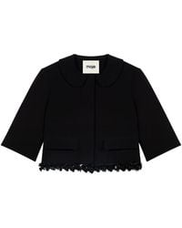 Maje - Sequin-Embellished Cropped Blazer - Lyst