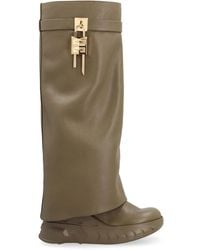 Givenchy - Shark Lock Biker Leather Ankle Boots - Lyst