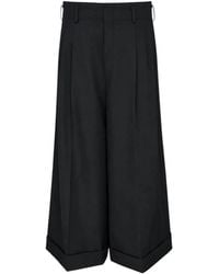 Comme des Garçons - Pleated Turned-Up Palazzo Pants - Lyst