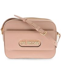 Love Moschino - Logo-Plaque Pebbled Shoulder Bag - Lyst