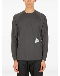 and wander - Logo-print Raglan-sleeve T-shirt - Lyst
