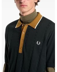 Fred Perry - Cable-Knit Polo Shirt - Lyst