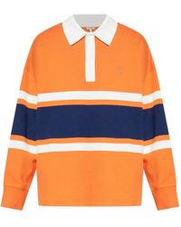 Loewe - Stripe Long-Sleeve Polo Shirt - Lyst