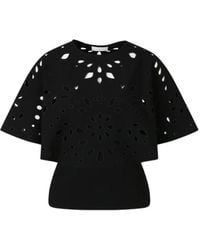 Ulla Johnson - Laser-cut cape blouse - Lyst