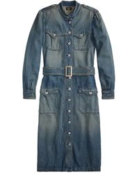 RRL - Vestido Con Botones Y Cinturón - Lyst