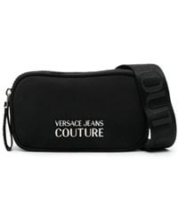 Versace - Logo-lettering Zipped Crossbody Bag - Lyst
