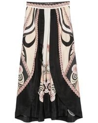 La DoubleJ - Floral-Print Midi Skirt - Lyst