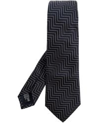 Giorgio Armani - Corbata de seda con motivo geométrico - Lyst