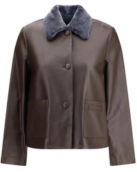 Marni - Shearling-Collar Jacket - Lyst