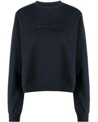 Woolrich - Logo-Embroidered Crew-Neck Sweatshirt - Lyst
