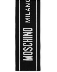 Moschino - Logo-Detail Wool Scarf - Lyst
