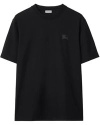 Burberry - Katoenen T-Shirt Met Ekd-Patch - Lyst