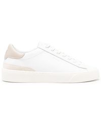 Date - Sonica Logo-embossed Leather Sneakers - Lyst