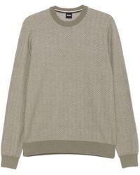 BOSS - Maglione Con Motivo Pied-De-Poule - Lyst