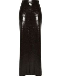 ANOUKI - Faux-Leather Maxi Skirt - Lyst
