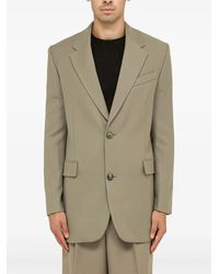 Ami Paris - Wide Single-Breasted Taupe Jacket - Lyst