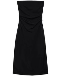 Anine Bing - Tyla Strapless Gesmockte Midi-Jurk - Lyst