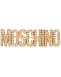 Moschino - Brosche mit Kristallen - Lyst