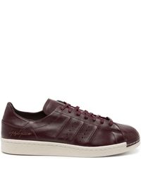 adidas - Y-3 Superstar Lace-up Leather Sneakers - Lyst