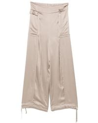 Yehuafan - Drawstring-Hem Palazzo Pants - Lyst